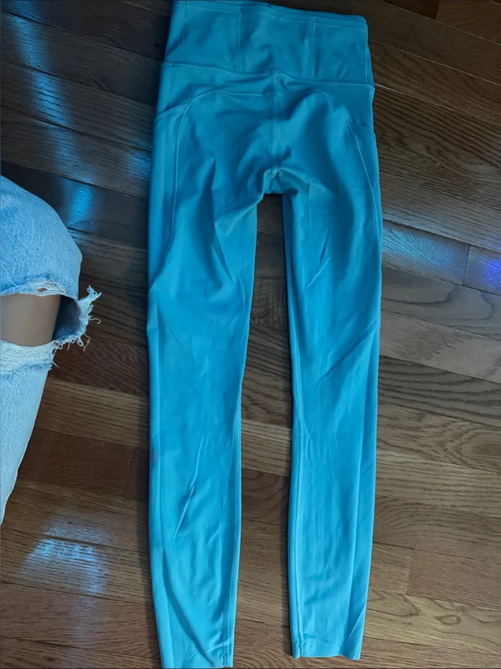 lululemon athletica Aqua Blue High-Waist Leggings
